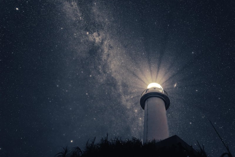 Starry night sky for relaxation
